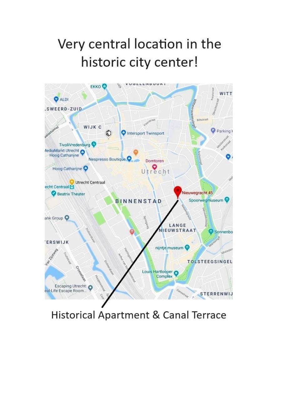 Large Historical Apartment & Canal Terrace Utrecht Kültér fotó